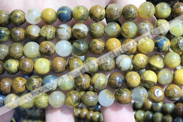 CPB1052 15.5 inches 8mm round golden pietersite beads wholesale