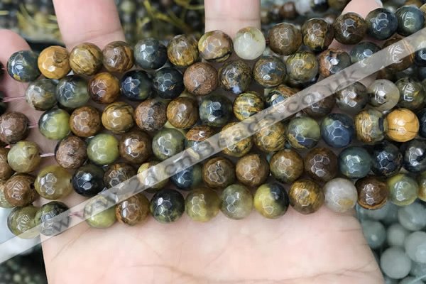 CPB1065 15.5 inches 4mm faceted round natural pietersite beads