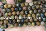 CPB1068 15.5 inches 10mm faceted round natural pietersite beads