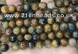 CPB1069 15.5 inches 12mm faceted round natural pietersite beads