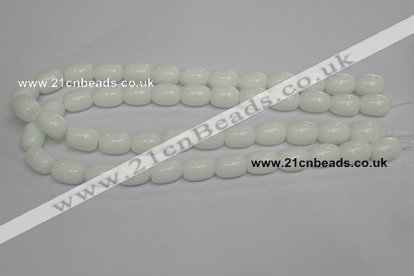 CPB11 15.5 inches 10*14mm drum white porcelain beads wholesale