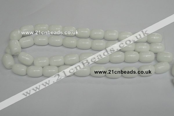 CPB14 15.5 inches 13*18mm drum white porcelain beads wholesale