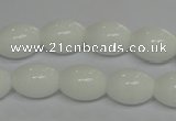 CPB17 15.5 inches 10*14mm rice white porcelain beads wholesale