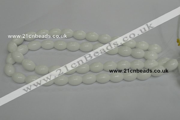 CPB17 15.5 inches 10*14mm rice white porcelain beads wholesale