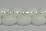 CPB19 15.5 inches 13*18mm rice white porcelain beads wholesale