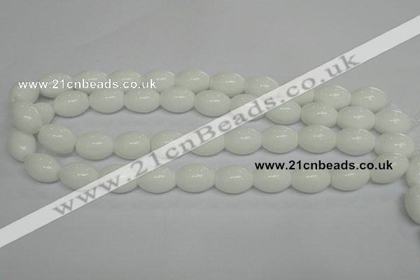 CPB19 15.5 inches 13*18mm rice white porcelain beads wholesale