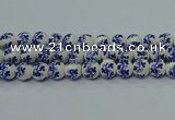 CPB511 15.5 inches 6mm round Painted porcelain beads