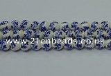 CPB512 15.5 inches 8mm round Painted porcelain beads