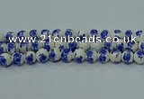 CPB541 15.5 inches 6mm round Painted porcelain beads