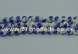 CPB542 15.5 inches 8mm round Painted porcelain beads