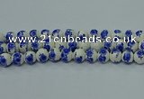 CPB543 15.5 inches 10mm round Painted porcelain beads