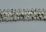 CPB551 15.5 inches 6mm round Painted porcelain beads