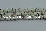 CPB553 15.5 inches 10mm round Painted porcelain beads