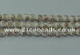 CPB572 15.5 inches 8mm round Painted porcelain beads