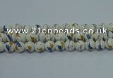 CPB591 15.5 inches 6mm round Painted porcelain beads