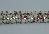 CPB631 15.5 inches 6mm round Painted porcelain beads