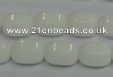 CPB66 15.5 inches 12*16mm drum white porcelain beads wholesale