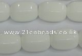 CPB68 15.5 inches 15*20mm drum white porcelain beads wholesale