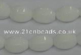 CPB70 15.5 inches 12*16mm rice white porcelain beads wholesale