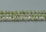 CPB721 15.5 inches 6mm round Painted porcelain beads