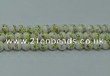 CPB724 15.5 inches 12mm round Painted porcelain beads