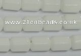 CPB75 15.5 inches 10*14mm column white porcelain beads wholesale