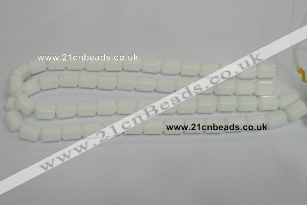 CPB75 15.5 inches 10*14mm column white porcelain beads wholesale