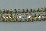 CPB752 15.5 inches 8mm round Painted porcelain beads