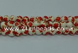 CPB765 15.5 inches 14mm round Painted porcelain beads