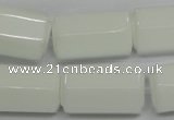 CPB78 15.5 inches 15*25mm column white porcelain beads wholesale