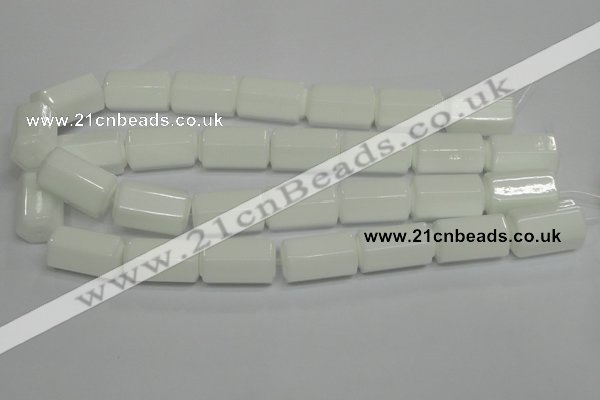 CPB78 15.5 inches 15*25mm column white porcelain beads wholesale