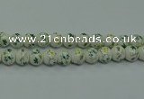 CPB781 15.5 inches 6mm round Painted porcelain beads