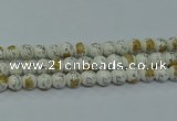 CPB802 15.5 inches 8mm round Painted porcelain beads