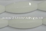 CPB82 15.5 inches 15*40mm rice white porcelain beads wholesale