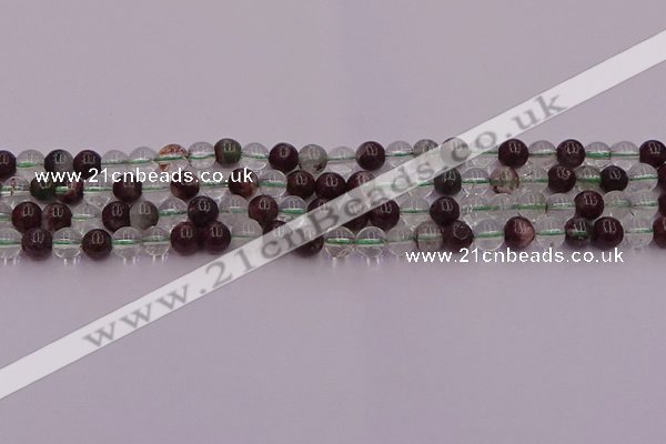 CPC02 15.5 inches 6mm round green phantom quartz beads wholesale