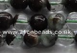 CPC03 15.5 inches 8mm round green phantom quartz beads wholesale