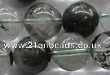 CPC06 15.5 inches 14mm round green phantom quartz beads wholesale