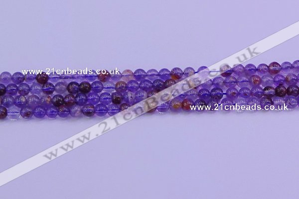 CPC600 15.5 inches 4mm round purple phantom quartz beads