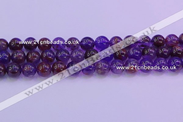 CPC604 15.5 inches 12mm round purple phantom quartz beads