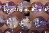 CPC611 15.5 inches 8mm round purple phantom quartz beads