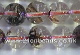 CPC651 15.5 inches 6mm round yellow phantom quartz beads