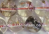 CPC653 15.5 inches 10mm round yellow phantom quartz beads