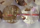 CPC655 15.5 inches 14mm round yellow phantom quartz beads