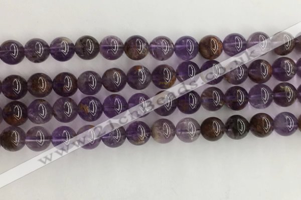 CPC661 15.5 inches 8mm round purple phantom quartz beads