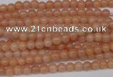 CPE01 15.5 inches 4mm round peach stone beads wholesale