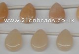 CPE22 Top-drilled 12*16mm flat teardrop peach stone beads wholesale