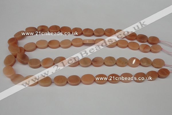 CPE26 15.5 inches 10*14mm oval peach stone beads wholesale