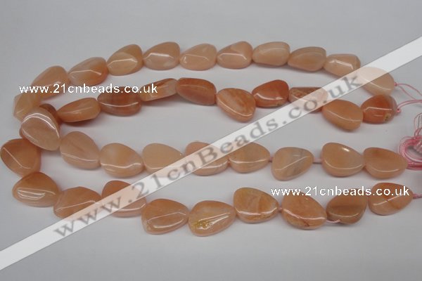 CPE28 15.5 inches 15*20mm teardrop peach stone beads wholesale