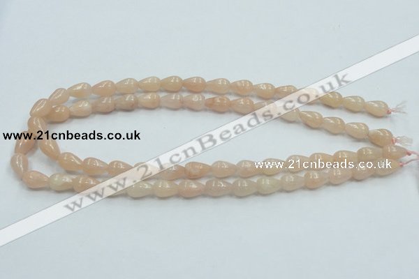 CPI01 15.5 inches 8*12mm teardrop pink aventurine jade beads