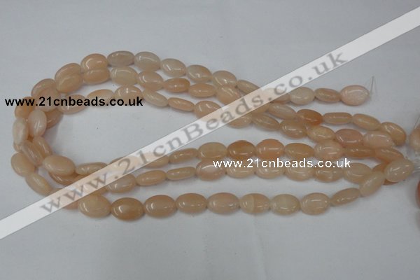 CPI151 15.5 inches 10*14mm oval pink aventurine jade beads